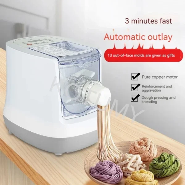 Máquina de Macarrão Automática Compacta 3 Formatos Fácil Limpeza IZEFRESCO CHEF