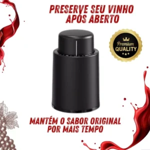 Tampa Seladora a Vácuo Silicone Hermético para Vinho IZEKEEP FRESH