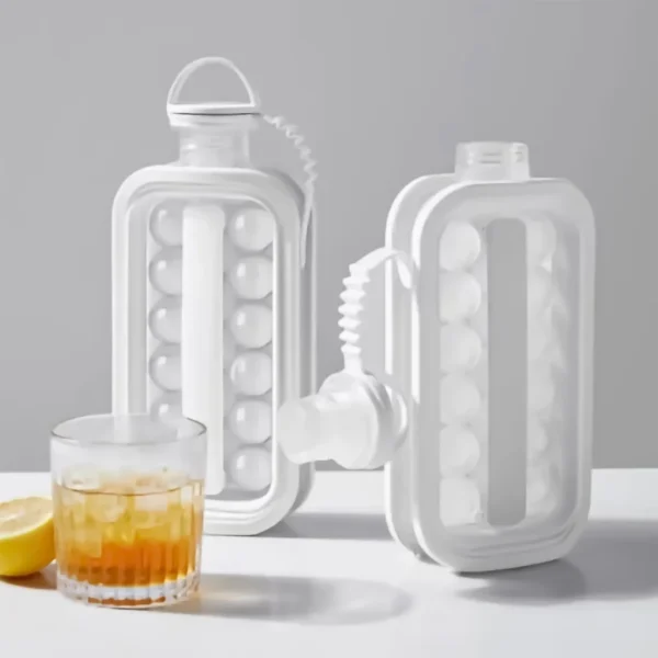 Garrafa Squeeze Silicone Portátil 2 em 1 Forma de Gelo Dobrável IZECOOL FLEX