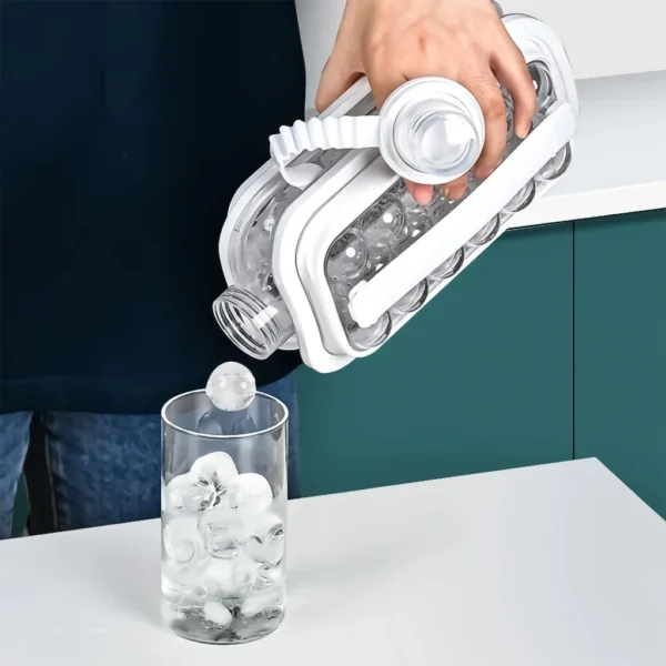 Garrafa Squeeze Silicone Portátil 2 em 1 Forma de Gelo Dobrável IZECOOL FLEX