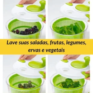 Seca Salada Centrífuga 5L Fácil Uso e Versátil IZEQUICK SPIN