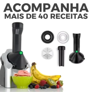 Máquina de Sorvete Vegano Portátil Compacta Bivolt IZECO FRESH