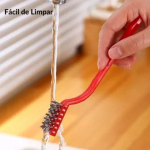 Kit Escova Limpeza Multiuso 3 Unidades Para Forno Grelha Fogão Aço Latão Nylon IZECLEAN PRO