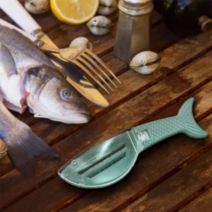 Raspador de Peixe com Coletor, Plástico Resistente, Multicor, IZEFLAKE PRO