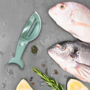 Raspador de Peixe com Coletor, Plástico Resistente, Multicor, IZEFLAKE PRO