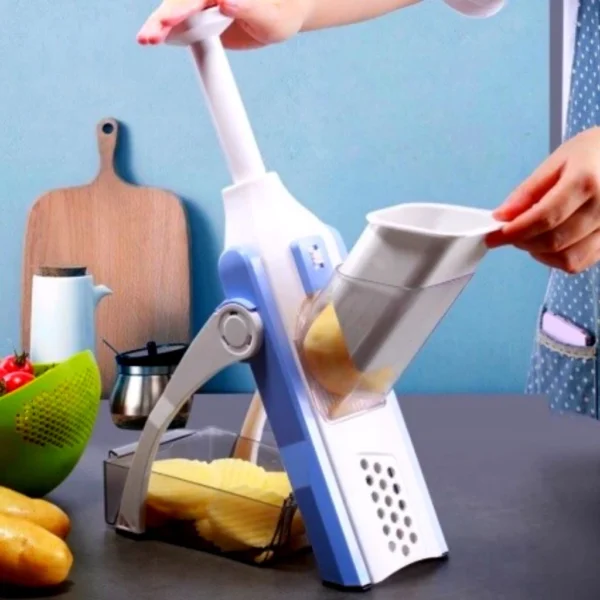 Cortador Fatiador Mandoline 8 em 1 Ajustável Dobrável Inox Cozinha IZE CHEF SLICE