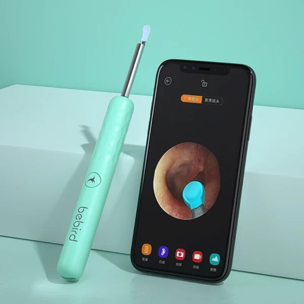 Limpador de Ouvido Digital com Câmera 300W IP67 WiFi Otoscópio Recarga Rápida IZEEAR PRO