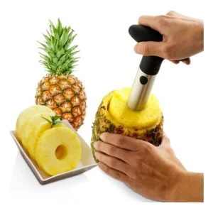 Descascador Fatiador de Abacaxi Espiral Inox Prático 3 em 1 IZEFRESH PRO