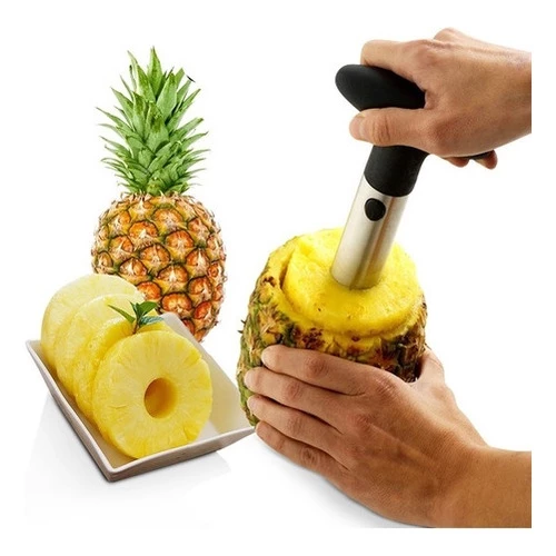 Descascador Fatiador de Abacaxi Espiral Inox Prático 3 em 1 IZEFRESH PRO