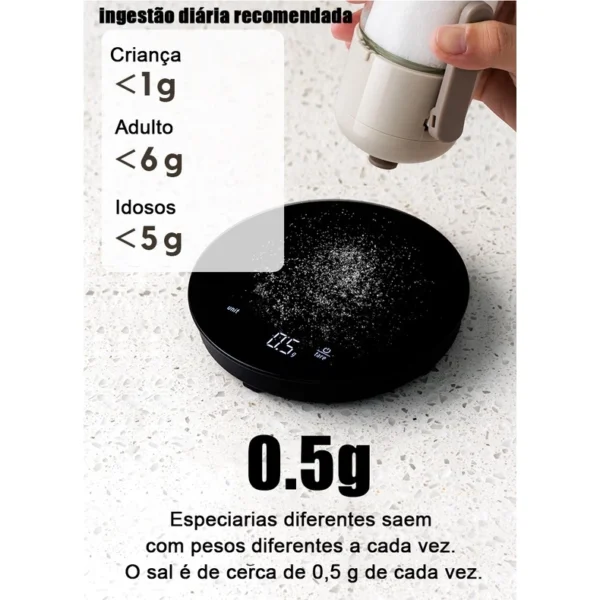 Dispensador de Sal Quantitativo 220ml Vidro Antiumidade IZEPORTION SMART