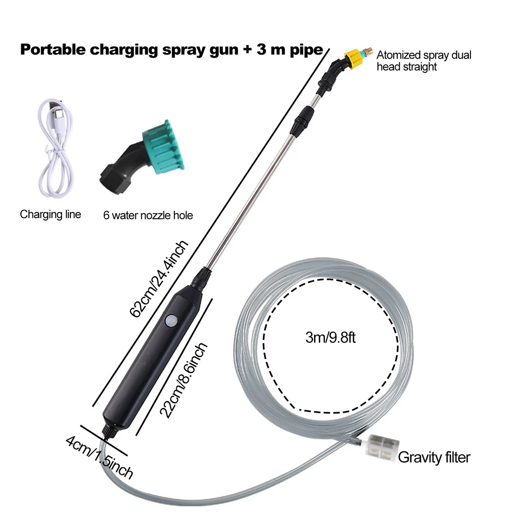Pistola de Pulverização Elétrica Portátil, Bateria 2400mAh, Ajuste Telescópico 55cm IZEJET SPRAY IZESHOP