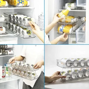 Organizador de Latas Acrílico Freezer Armário 10 Unidades IZEBOX EASY