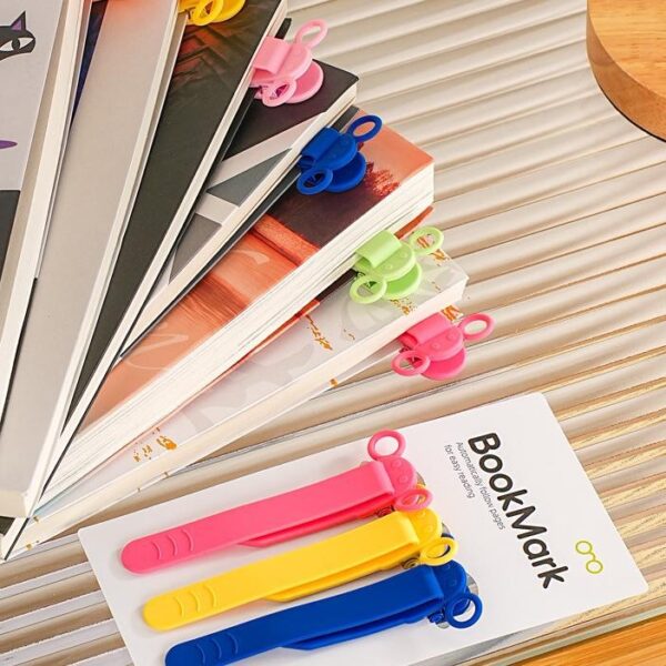 Marcador de Página Elefante Silicone Clipe Automático Multiuso IZEBOOK FRIEND