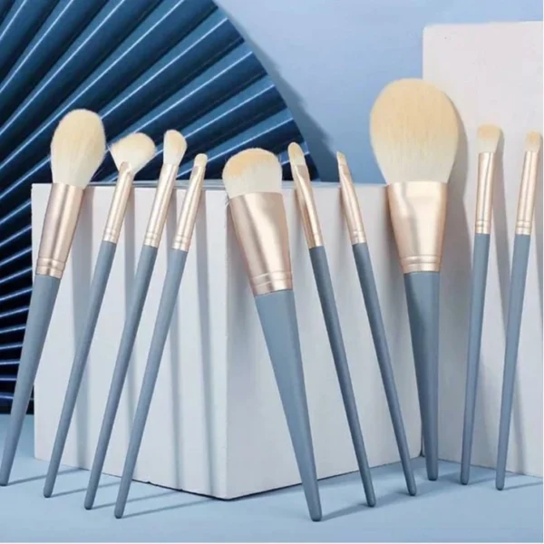 Kit Pincéis Maquiagem Profissional 10 Peças Cerdas Macias Glitter IZEGLAM BRUSH
