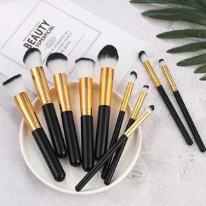 Kit 10 Pincéis Maquiagem Profissional Kabuki Esfumar Contorno IZEBEAUTY EXPERT