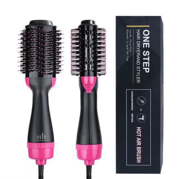 Escova Secadora Alisadora 3 em 1 Cabelos Sedosos Anti-Frizz IZEHAIR PRO