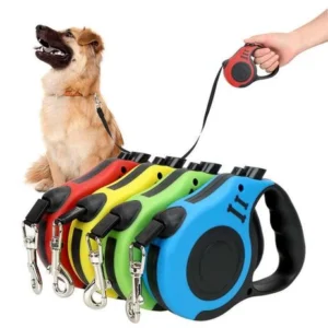 Coleira Guia Retrátil 3m Resistente Trava Segurança Pets IZESECURE WALK