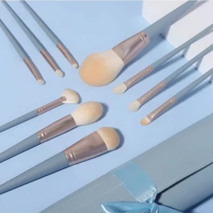 Kit Pincéis Maquiagem Profissional 10 Peças Cerdas Macias Glitter IZEGLAM BRUSH