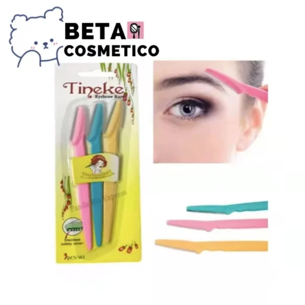 Kit 3 Navalhas para Sobrancelha Inox Dobrável Preciso IZECARE BEAUTY
