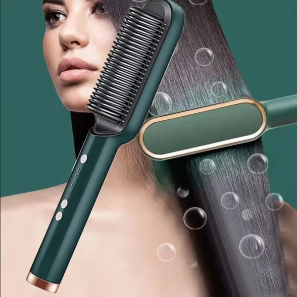 Escova Alisadora de Cabelo 5 em 1 Cerâmica Iônica Inteligente Bivolt IZEHAIR GLOW