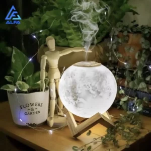 Umidificador Aromatizador Luz LED 3D Lua Silencioso Bivolt IZEZEN DREAM