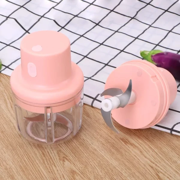 Mini Processador Alimentos 250ml Sem Fio USB 3 Lâminas Inox IZEHANDY CHOPPER