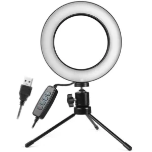 Ring Light LED 16cm USB Regulável 3200k-5500k Tripé Mesa IZEGLAM LITE
