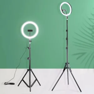 Ring Light LED 26cm Tripé 2,1m Selfie 360º Ajuste de Luz IZEFLARE PRO