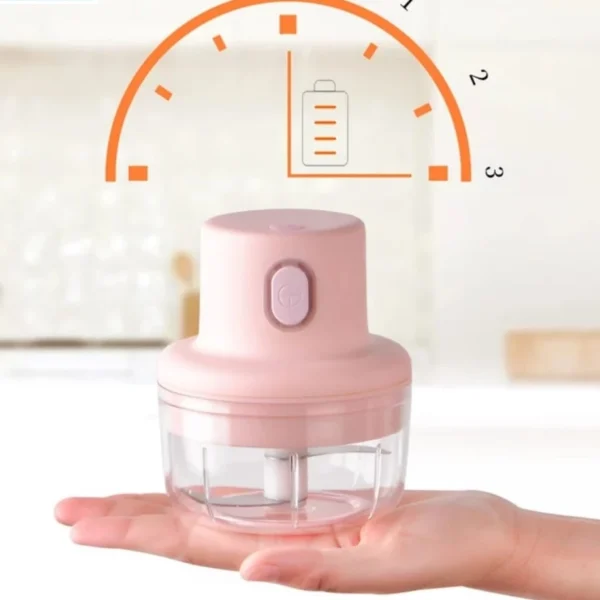 Mini Processador Alimentos 250ml Sem Fio USB 3 Lâminas Inox IZEHANDY CHOPPER