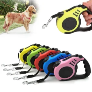 Coleira Guia Retrátil 3m Resistente Trava Segurança Pets IZESECURE WALK
