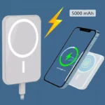 Carregador Portátil Indução MagSafe Apple sem Fio 5000mAh Bateria Rápida IZECHARGE POWER