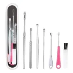 Kit Limpeza Ouvido Aço Inoxidável Caixa Plástica IZECARE CLEAN