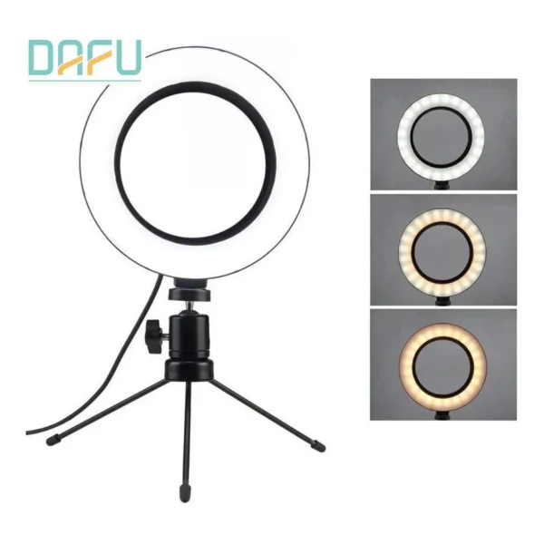 Ring Light LED 16cm USB Regulável 3200k-5500k Tripé Mesa IZEGLAM LITE