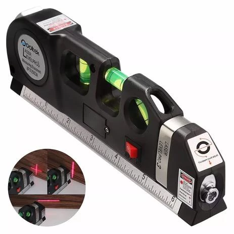 Nível Laser Profissional 3 Estágios Trena 2,5m Régua Alumínio IZEALIGN PRO