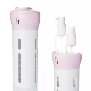 Dispenser Portátil 4 em 1 para Shampoo, Loção, Gel e Creme Antivazamento IZECARE TRAVEL