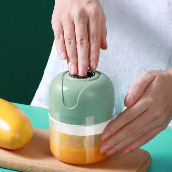 Mini Processador Elétrico Portátil Bivolt 250ml USB Tritura Carnes IZECHOP PRO