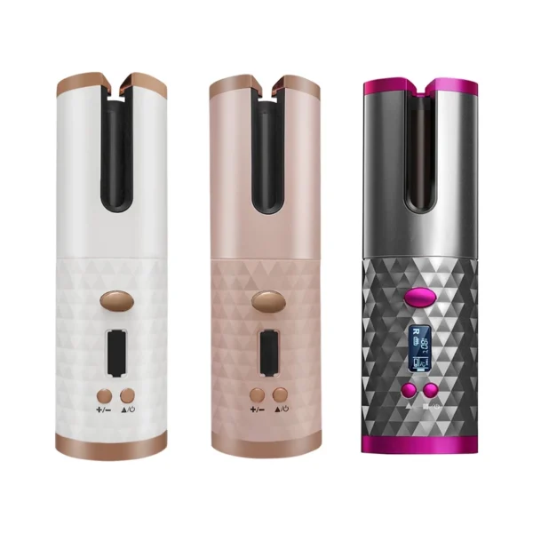 Modelador de Cachos Automático Sem Fio Cerâmica LCD Bivolt Bateria Power IZEWAVES