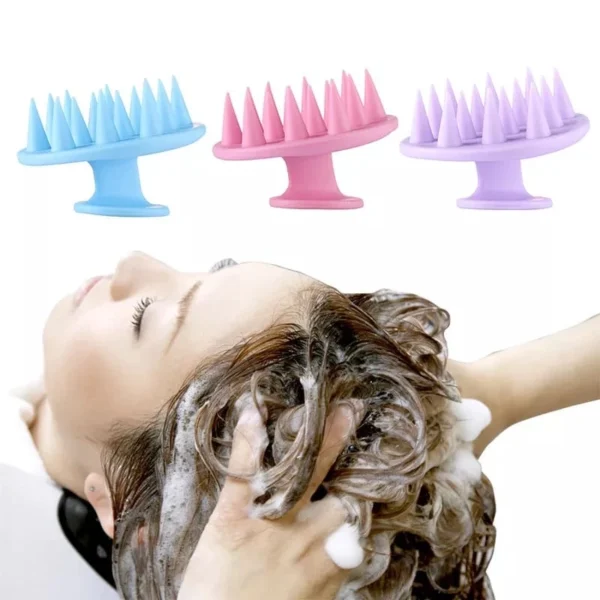 Escova Massageadora de Silicone para Couro Cabeludo Antiderrapante, Limpeza Profunda, Promove Crescimento IZECARE RELAX