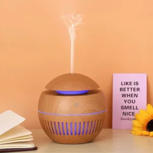 Umidificador Aromatizador Ultrassônico Madeira LED 130ml IZEWOOD FRESH