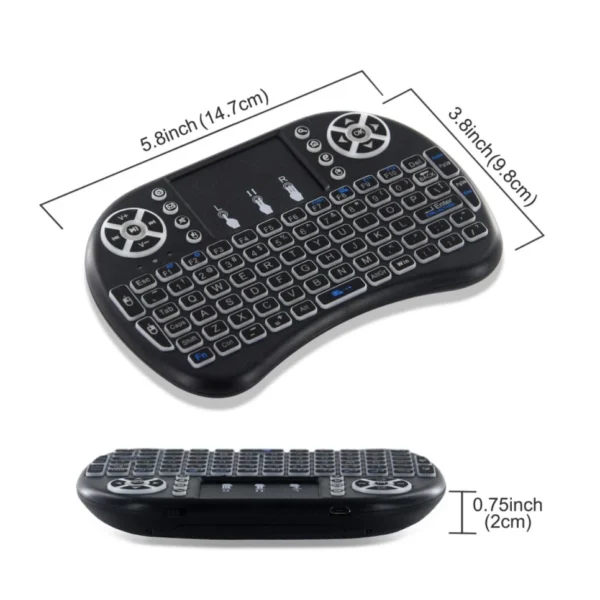 Mini Teclado Sem Fio Touchpad LED USB Compatível PC TV PS3 IZEHANDY GLOW