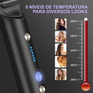 Escova Alisadora Bivolt 5 em 1 IZEHAIR PRO – Alisamento Rápido, Modela e Anti-Frizz
