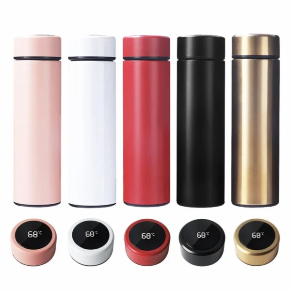 Garrafa Térmica Inox 500ml com Display de Temperatura, Vedação à Prova de Vazamento, Isolamento a Vácuo IZEHOT SENSOR
