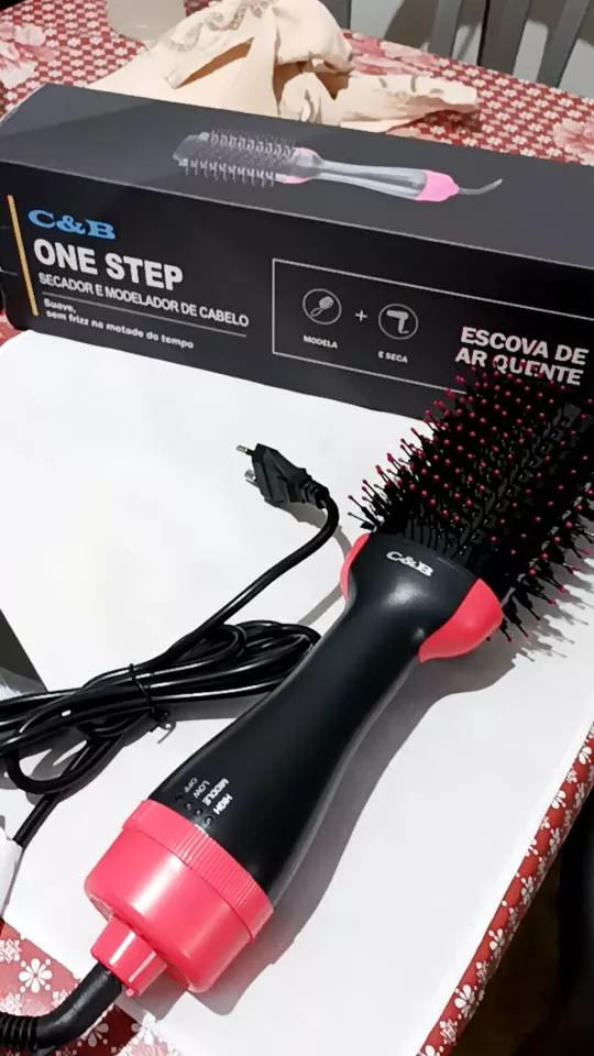 Escova Secadora Alisadora 3 em 1 Cabelos Sedosos Anti-Frizz IZEHAIR PRO photo review