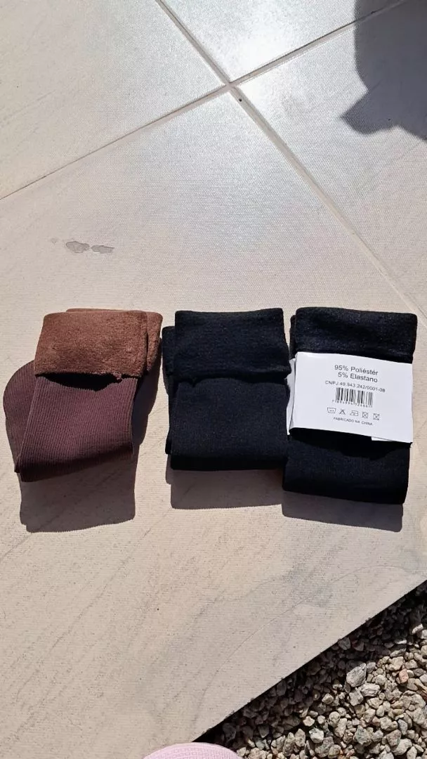 Meias Femininas Térmicas Cano Alto Fleece Preta Inverno Intenso IZEHEAT SHIELD photo review
