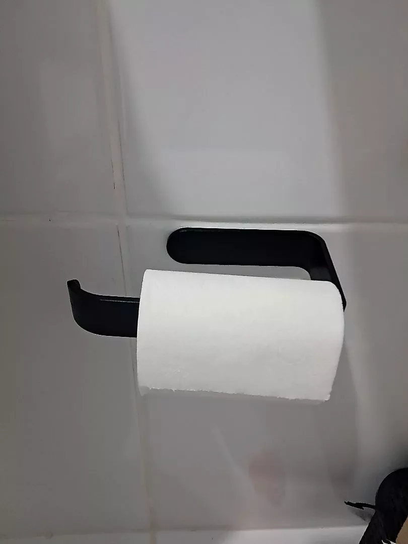 Suporte de Papel Higiênico Acrílico 4mm Fixação 3M Banheiro IZEGLASS GRIP photo review