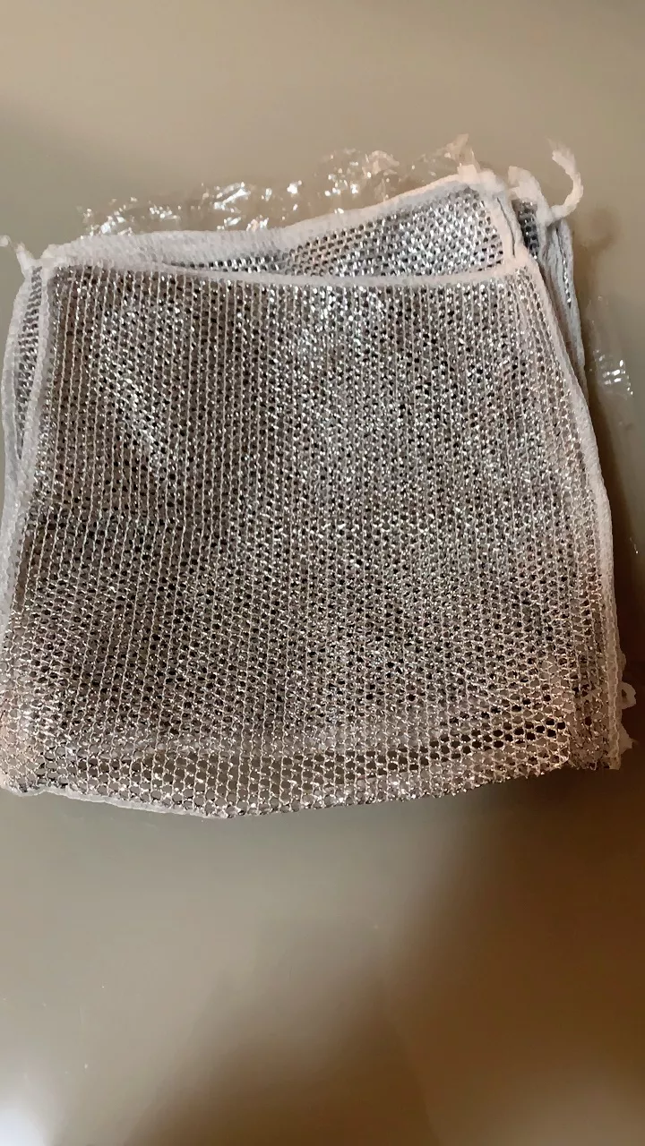 Pano de Limpeza Metálico Antiodor 20x20cm para Fogão, Pratos e Panelas - Kit 10 Unidades IZE SILVER PRO photo review