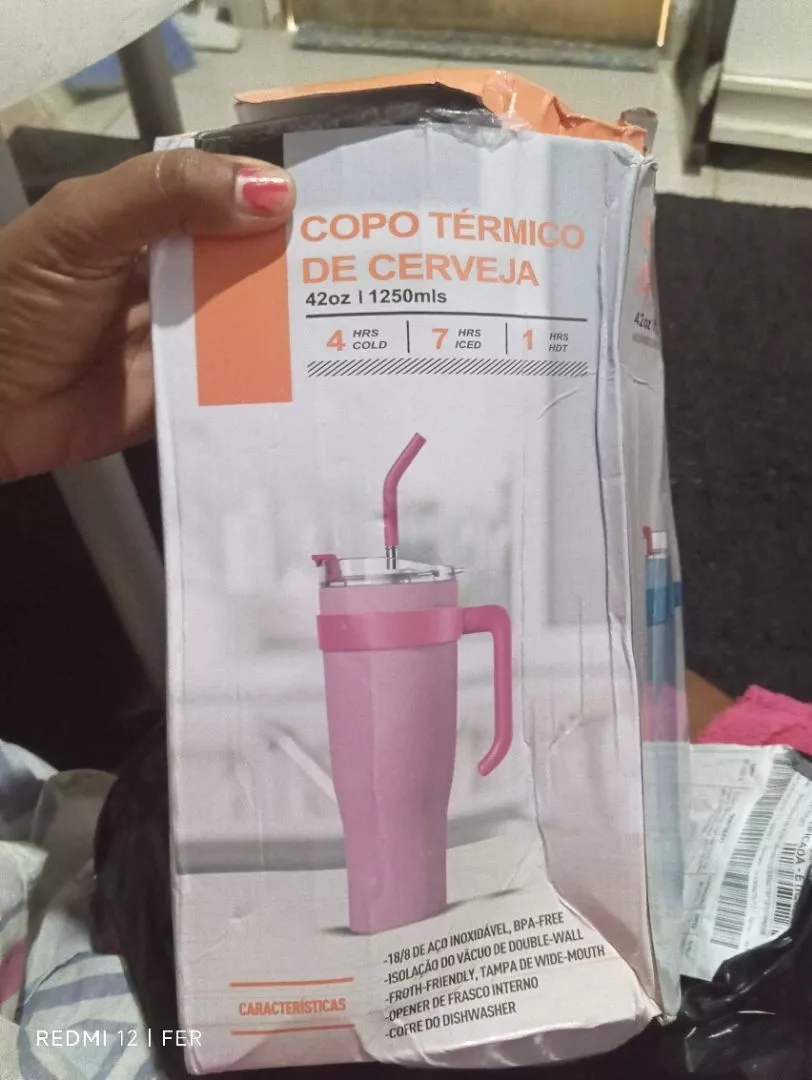 Garrafa Térmica Inox 1200ml Tampa Canudo Portátil IZEHYDRA PRO photo review