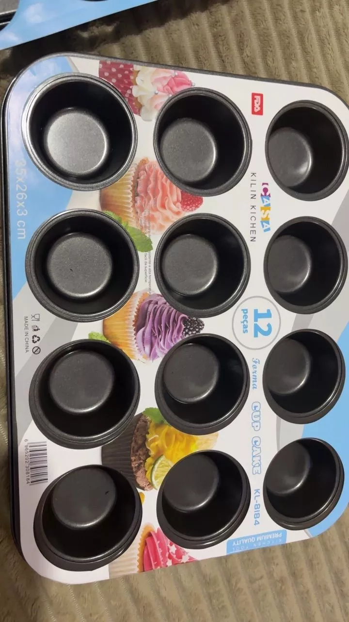 Forma para Cupcake Antiaderente 12 Cavidades Metal 300°C IZEBAKE PRO photo review