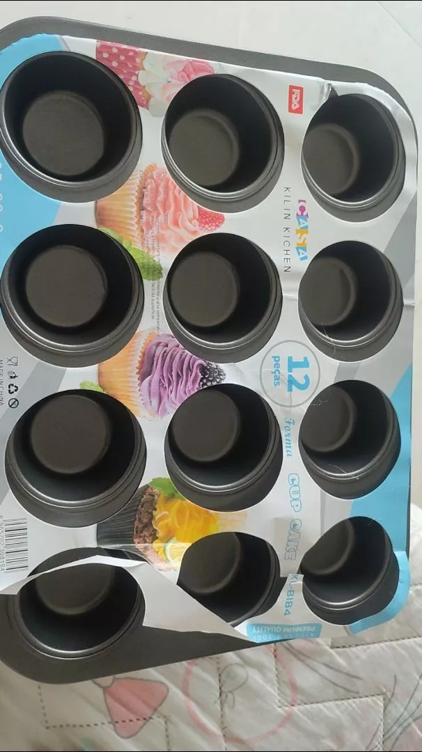 Forma para Cupcake Antiaderente 12 Cavidades Metal 300°C IZEBAKE PRO photo review