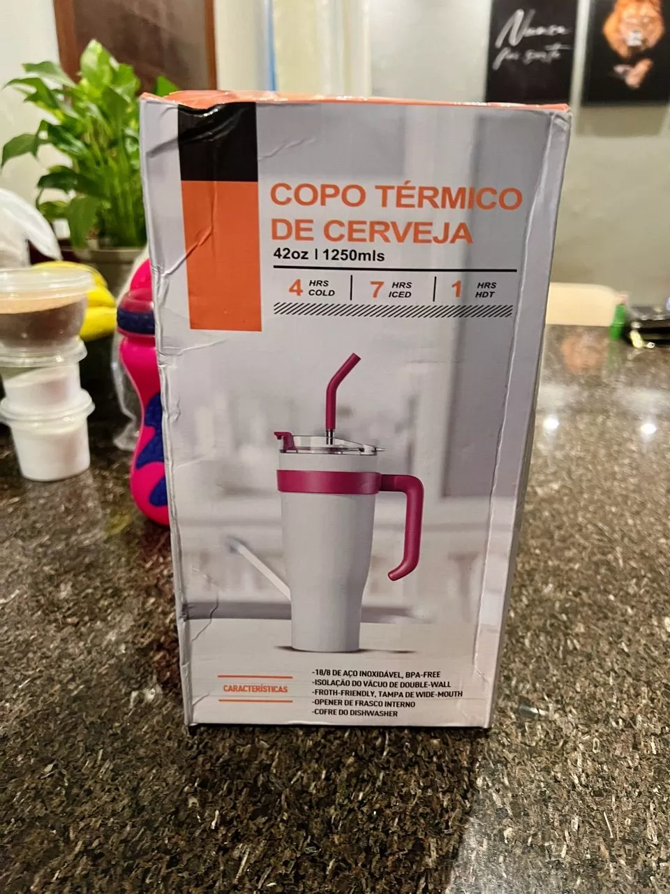Garrafa Térmica Inox 1200ml Tampa Canudo Portátil IZEHYDRA PRO photo review